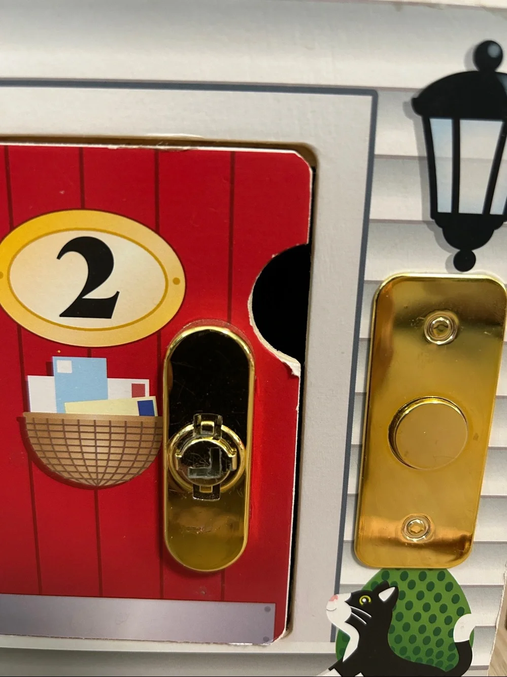 Melissa & DougTake-Along Wooden Doorbell Dollhouse -Doorbell Sounds, Keys-Toy